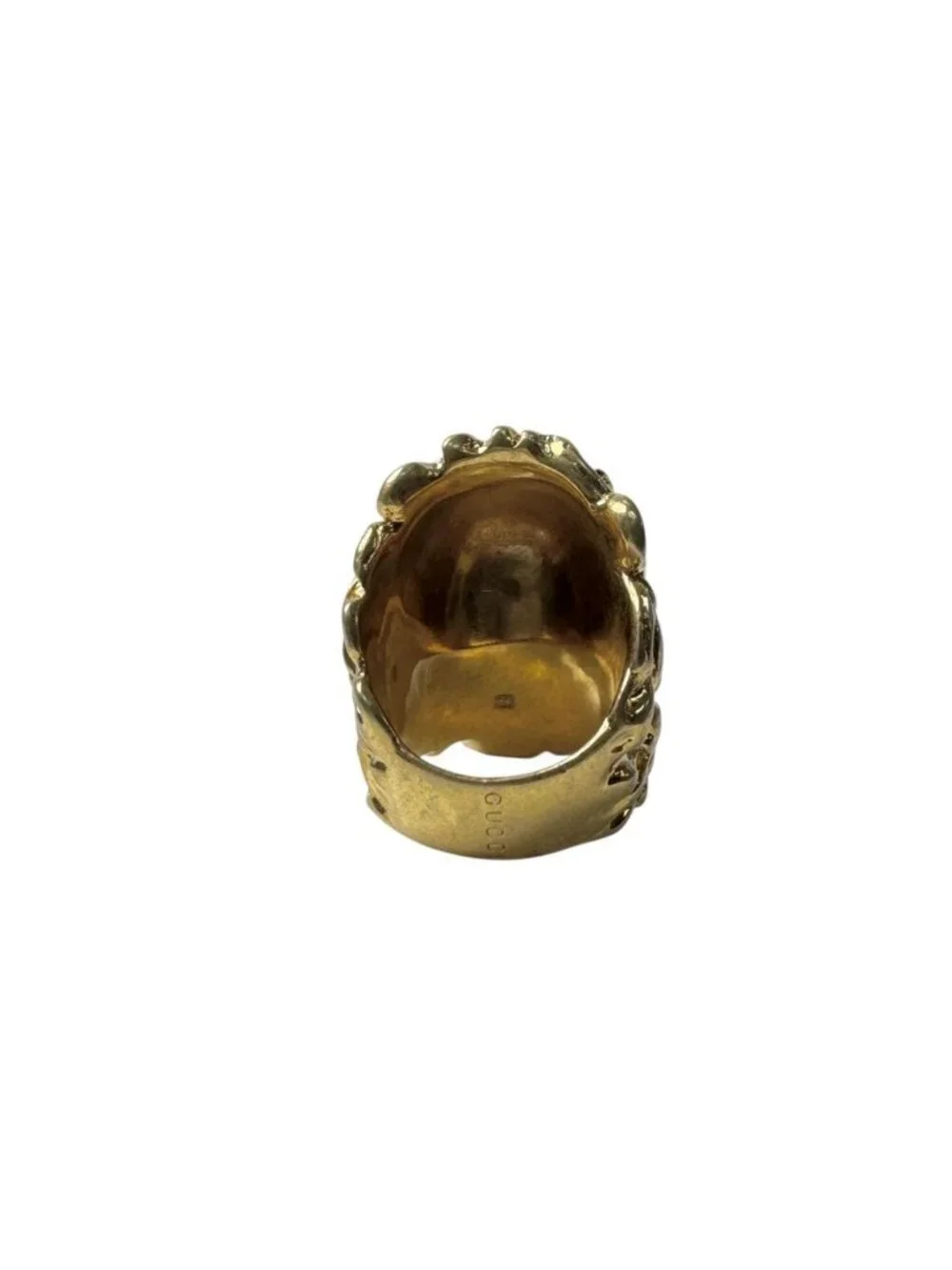 Gucci Lion Head Crystal Ring